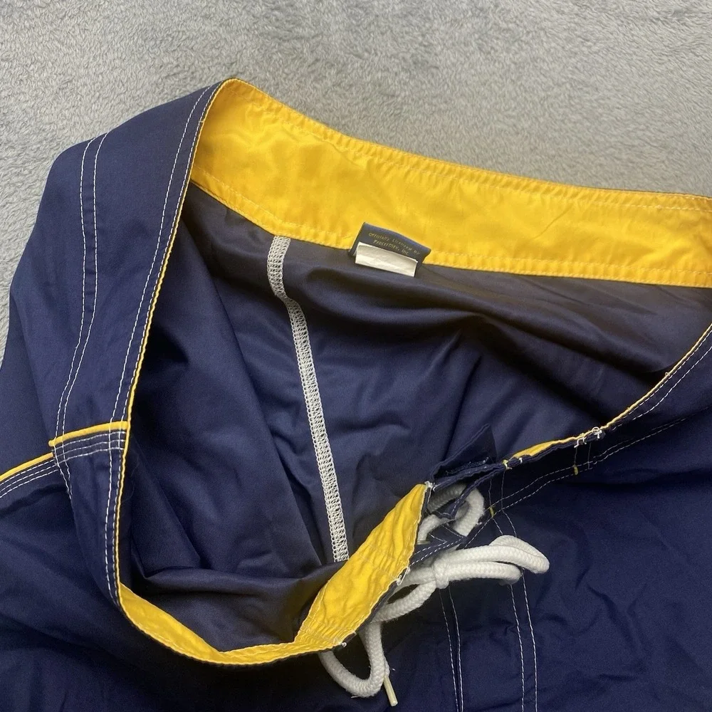 Corona Extra Beer Board Short Mens 36 Blue Yellow Swim Trunks Bathing Suit